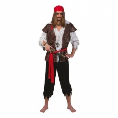 Karibisk Pirat Maskeraddräkt - One size