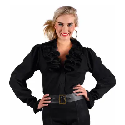 Kråsblus Svart Dam Deluxe - Medium