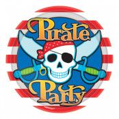 Papperstallrikar Pirate Party - 8-pack
