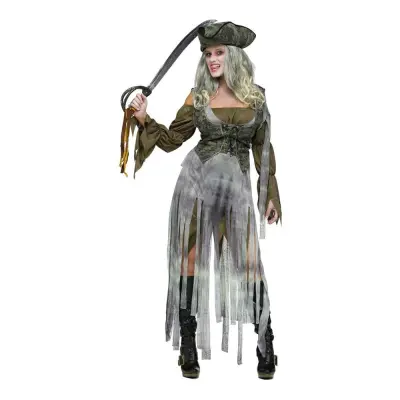 Pirat Dam Zombie Maskeraddräkt - Small/Medium