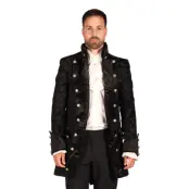 Pirat Kappa Brocade Herr Svart Deluxe - XXX-Large