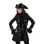 Pirat Kappa Dam Svart Deluxe - Medium