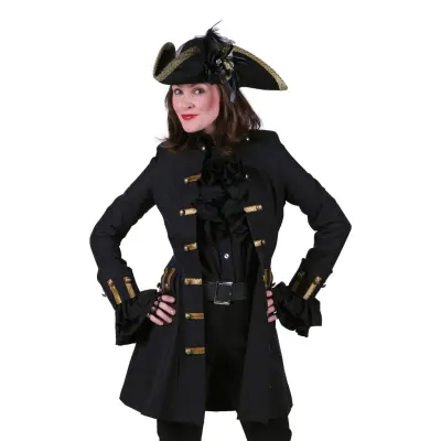 Pirat Kappa Dam Svart Deluxe - Medium