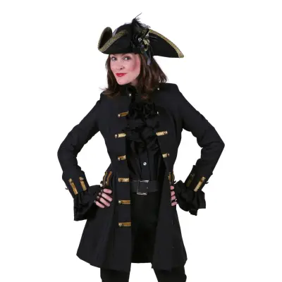 Pirat Kappa Dam Svart Deluxe - XX-Large