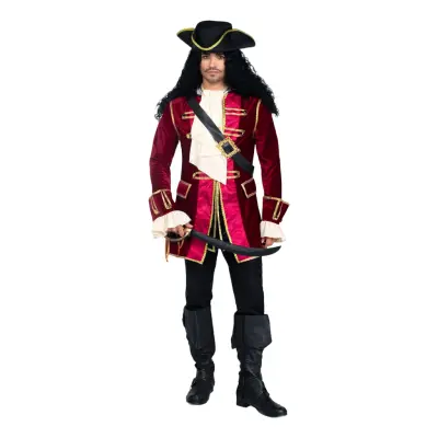 Pirat Kapten Deluxe Maskeraddräkt - Medium