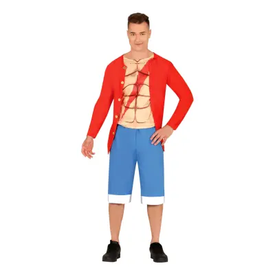 Pirat med Magrutor Maskeraddräkt - Large