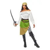 Piratdam Maskeraddräkt - Medium