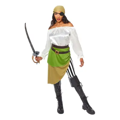 Piratdam Maskeraddräkt - X-Small