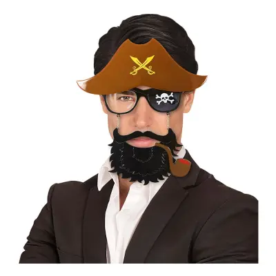 Piratglasögon med Skägg - One size