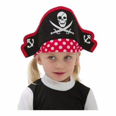 Pirathatt med Dödskalle Barn - One size