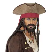 Pirathatt med Hår - One size