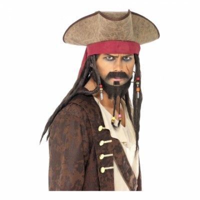 Pirathatt med Hår - One size