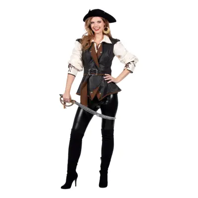 Piratjacka Deluxe Dam Maskeraddräkt - 40