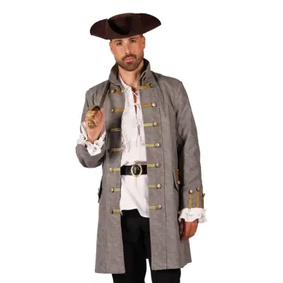 Piratjacka Grå Herr Deluxe - XXX-Large