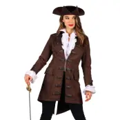 Piratjacka Mörkbrun Dam Deluxe - X-Small