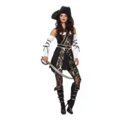 Piratkapten Dam Deluxe Maskeraddräkt - Large