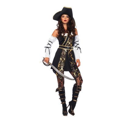 Piratkapten Dam Deluxe Maskeraddräkt - Medium