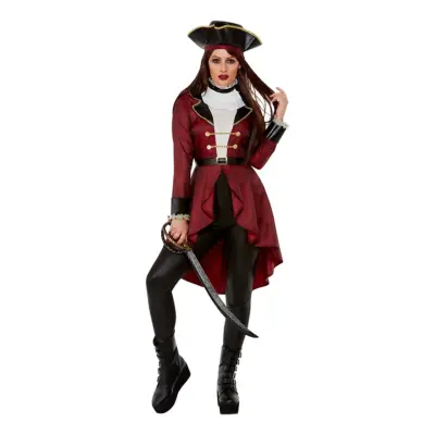 Piratkapten Klänning Maskeraddräkt - Small