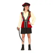 Piratklänning Dödskalle Teen Maskeraddräkt - One size