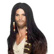 Piratperuk Svart - One size