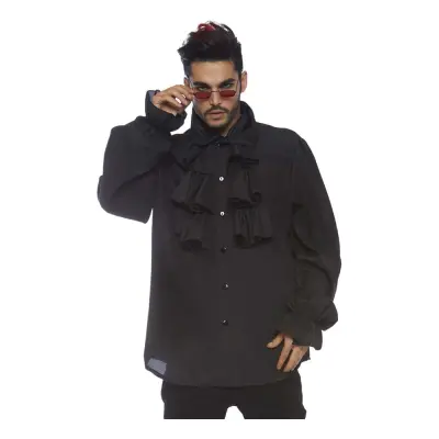 Piratskjorta Herr Svart - Medium