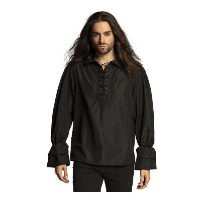Piratskjorta Svart - L/XL
