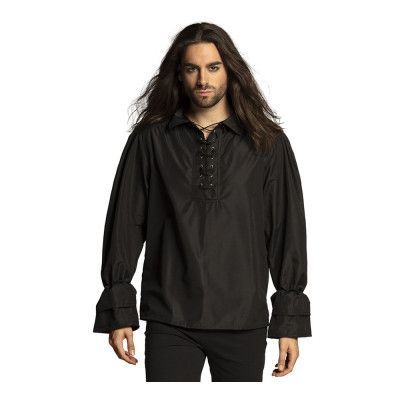 Piratskjorta Svart - XXL