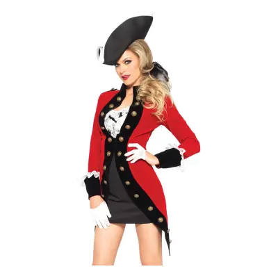 Red Rebel Pirate Dam Maskeraddräkt - Medium