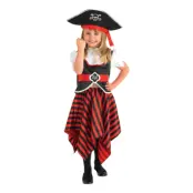 Söt Piratflicka Barn Maskeraddräkt - Large