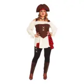 De Sju Haven Pirat Dam Plus-size Maskeraddräkt - Plus-size