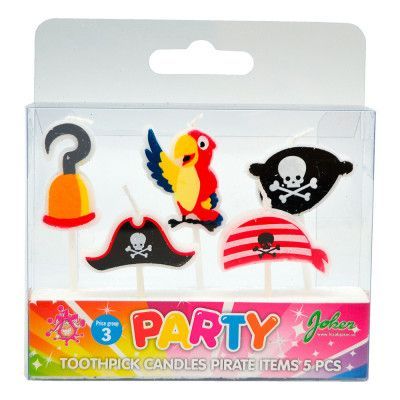 Tårtljus Pirater - 5-pack