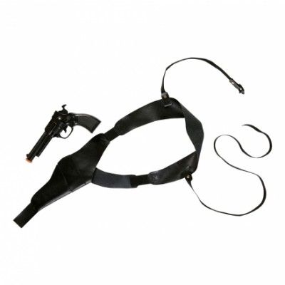 Axelhölster med Pistol Svart/Orange