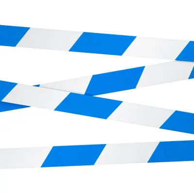 Avspärrningsband Blå/Vit Polis