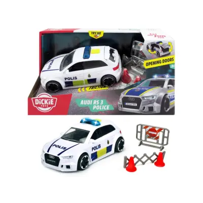Dickie Toys Audi RS3 Polis SE - Dickie Toys -  Leksaksaffären