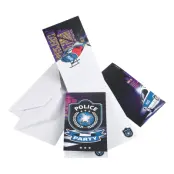 Inbjudningskort Polis - 8-pack