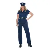 Kvinnlig Polis Plus-size Maskeraddräkt - 3XL