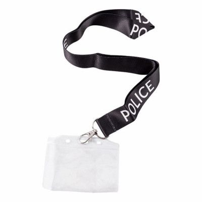 Nyckelband Police med ID-fodral