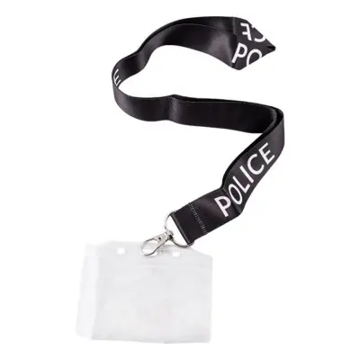 Nyckelband Police med ID-fodral