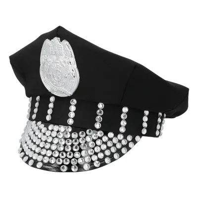 Paljettkeps Polis Rock - One size