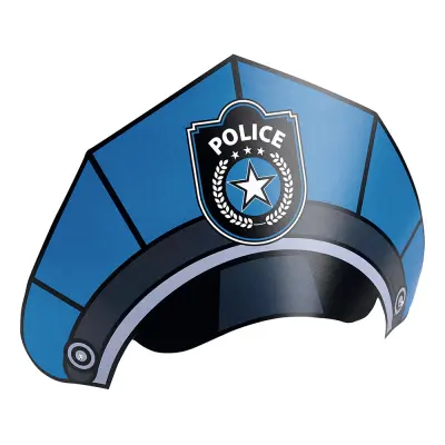Partyhattar i Papp Polis - 8-pack