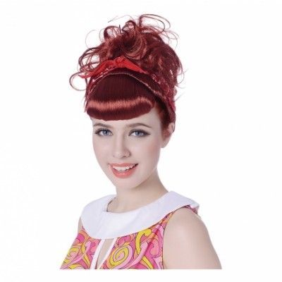 50-tals Rosie Röd Peruk - One size
