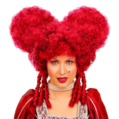Barock Röd Peruk - One size