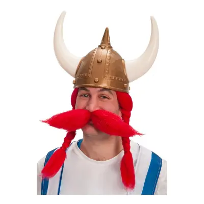 Gallisk Viking Röd Perukset