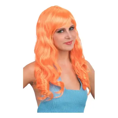 Lockig Peruk Orange - One size
