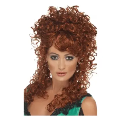 Saloon Girl Rödbrun Peruk - One size