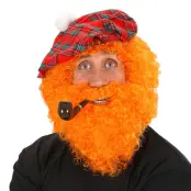 Skotte Orange Perukset - One size