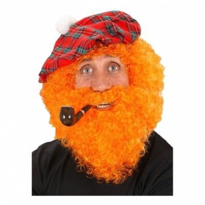 Skotte Orange Perukset - One size