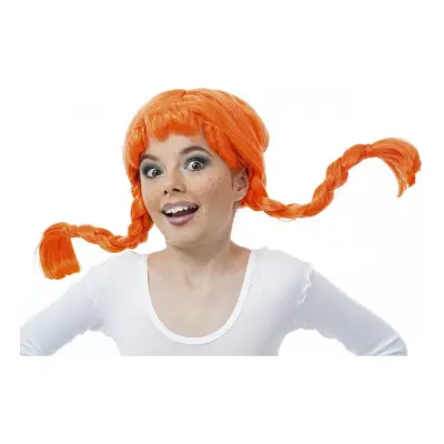 Stark Flicka Orange Peruk - One size