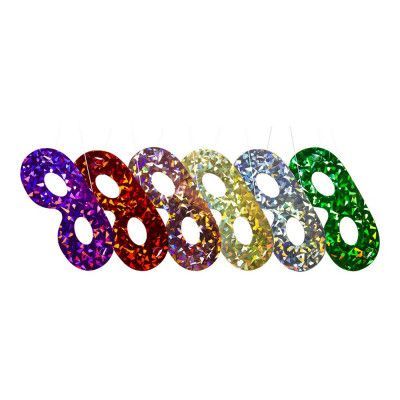 Ögonmask Metallic Holografisk Flerfärgade - 6-pack