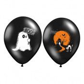 Ballonger Halloween Svart/Orange Pastell - 6-pack
